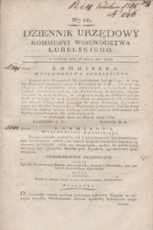 Dziennik Urzędowy Kommissyi Wojewodztwa Lubelskiego. 1817, Nro 12 (26 marca)