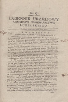 Dziennik Urzędowy Kommissyi Wojewodztwa Lubelskiego. 1817, Nro 17 (30 kwietnia)