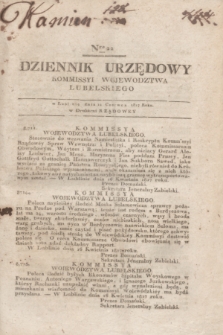 Dziennik Urzędowy Kommissyi Wojewodztwa Lubelskiego. 1817, Nro 22 (11 czerwca) + dod.