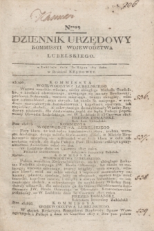 Dziennik Urzędowy Kommissyi Wojewodztwa Lubelskiego. 1817, Nro 29 (30 lipca) + dod.