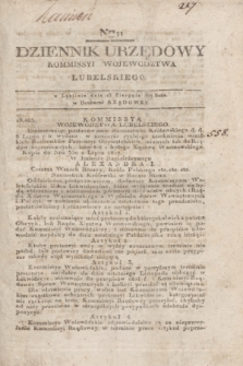 Dziennik Urzędowy Kommissyi Wojewodztwa Lubelskiego. 1817, Nro 31 (13 sierpnia) + dod.