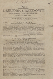 Dziennik Urzędowy Kommissyi Wojewodztwa Lubelskiego. 1817, Nro 44 (12 listopada)