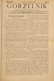 Gorzelnik : organ Towarzystwa Gorzelników Polskich we Lwowie. R. 9, 1896, nr 3