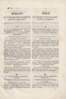 Rozkaz do Zarządu Cywilnego Królestwa Polskiego = Prikaz' po Graždanskomu Vedomstvu Carstva Pol'skago. 1851, № 2 (10 stycznia)