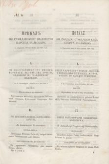 Rozkaz do Zarządu Cywilnego Królestwa Polskiego = Prikaz' po Graždanskomu Vedomstvu Carstva Pol'skago. 1851, № 4 (25 stycznia)