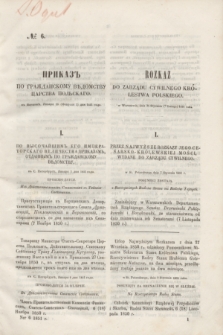 Rozkaz do Zarządu Cywilnego Królestwa Polskiego = Prikaz' po Graždanskomu Vedomstvu Carstva Pol'skago. 1851, № 6 (7 lutego)