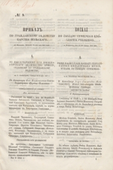 Rozkaz do Zarządu Cywilnego Królestwa Polskiego = Prikaz' po Graždanskomu Vedomstvu Carstva Pol'skago. 1851, № 9 (28 lutego)