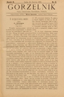 Gorzelnik : organ Towarzystwa Gorzelników Polskich we Lwowie. R. 9, 1896, nr 12