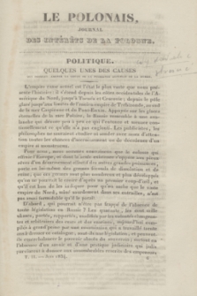 Le Polonais : journal des Intérêts de la Pologne, dirigé par un Membre de la Diète Polonaise. T.2, no 12 (Décembre 1834)