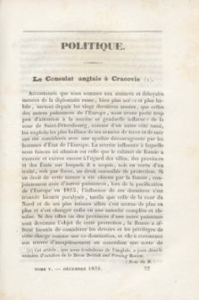 Le Polonais : journal des Intérêts de l'Europe, dirigé par un Membre de la Diète Polonaise. T.5, no 30 (1835)