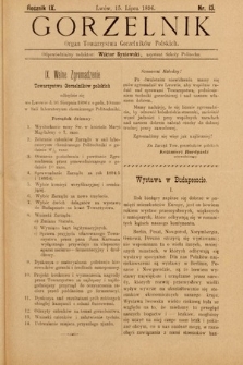 Gorzelnik : organ Towarzystwa Gorzelników Polskich we Lwowie. R. 9, 1896, nr 13