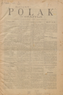 Polak w Brazylji : pismo tygodniowe dla wszystkich. R.4, nr 10 (6 marca 1908) + dod.