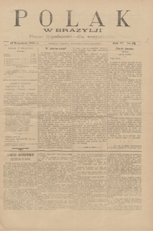 Polak w Brazylji : pismo tygodniowe dla wszystkich. R.4, nr 38 (18 września 1908) + dod.