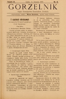 Gorzelnik : organ Towarzystwa Gorzelników Polskich we Lwowie. R. 9, 1896, nr 15