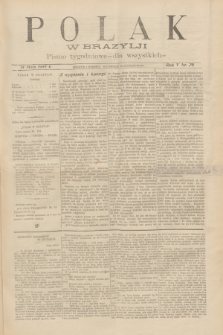 Polak w Brazylji : pismo tygodniowe dla wszystkich. R.5, nr 20 (14 maja 1909) + dod.