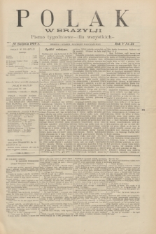Polak w Brazylji : pismo tygodniowe dla wszystkich. R.5, nr 34 (20 sierpnia 1909) + dod.