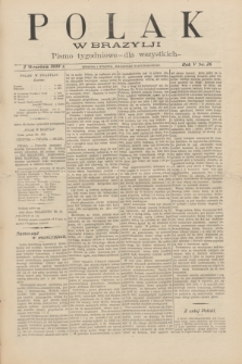 Polak w Brazylji : pismo tygodniowe dla wszystkich. R.5, nr 36 (3 września 1909) + dod.