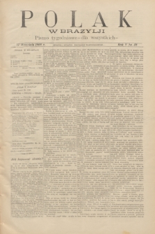 Polak w Brazylji : pismo tygodniowe dla wszystkich. R.5, nr 38 (17 września 1909) + dod.