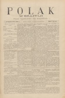 Polak w Brazylji : pismo tygodniowe dla wszystkich. R.5, nr 44 (29 października 1909) + dod.