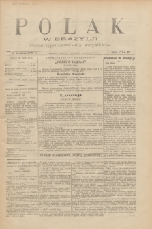 Polak w Brazylji : pismo tygodniowe dla wszystkich. R.5, nr 51 (17 grudnia 1909) + dod.