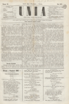 Unia. [R.2], nr 40 (2 kwietnia 1870)