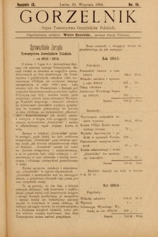 Gorzelnik : organ Towarzystwa Gorzelników Polskich we Lwowie. R. 9, 1896, nr 18