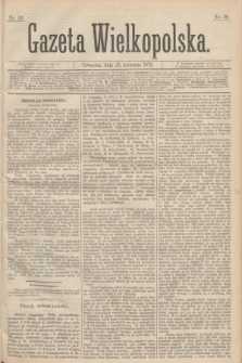 Gazeta Wielkopolska. 1872, nr 20 (25 kwietnia)