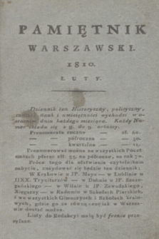 Pamiętnik Warszawski. 1810, T.1, nr 2 (28 lutego)