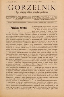 Gorzelnik : organ poświęcony polskiemu przemysłowi gorzelniczemu. R. 16, 1903, nr 3