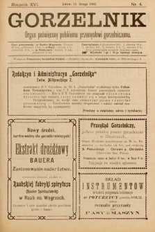 Gorzelnik : organ poświęcony polskiemu przemysłowi gorzelniczemu. R. 16, 1903, nr 4