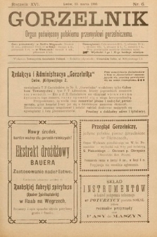 Gorzelnik : organ poświęcony polskiemu przemysłowi gorzelniczemu. R. 16, 1903, nr 6