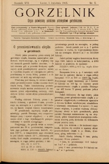 Gorzelnik : organ poświęcony polskiemu przemysłowi gorzelniczemu. R. 16, 1903, nr 7