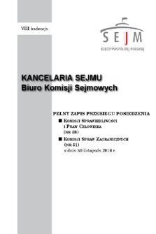 Pełny Zapis Przebiegu Posiedzenia Komisji Spraw Zagranicznych (nr 51) z dnia 30 listopada 2016 r.