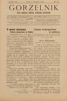 Gorzelnik : organ poświęcony polskiemu przemysłowi gorzelniczemu. R. 16, 1903, nr 21