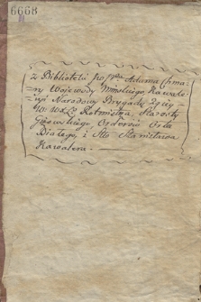 Korespondencja Adama Chmary z lat 1746-1791. T. 37, Listy ks. J[ózefa] Hołyńskiego kanonika smoleńskiego, prorektora Akademii Głównej Wileńskiej