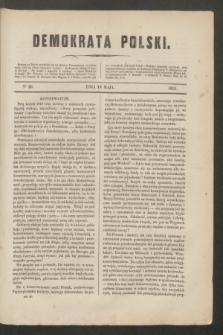 Demokrata Polski. 1851, No 20 (18 maja)