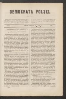 Demokrata Polski. 1851, No 34 (24 sierpnia)