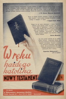 W ręku każdego katolika Nowy Testament : do nabycia w Wydawnictwie Apostolstwa Modlitwy