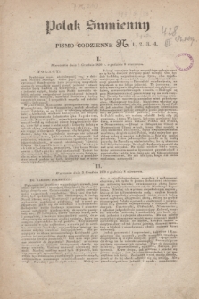 Polak Sumienny : pismo codzienne. 1830, N. 1.2.3.4 (2 grudnia)