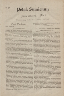 Polak Sumienny : pismo czasowe. 1830, N. 6 (9 grudnia) = N. 46 + dod.