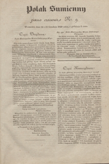 Polak Sumienny : pismo czasowe. 1830, N. 9 (14 i 15 grudnia)