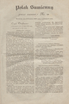 Polak Sumienny : pismo czasowe. 1830, N. 10 (16 grudnia)