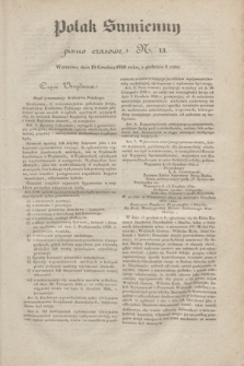 Polak Sumienny : pismo czasowe. 1830, N. 13 (19 grudnia)
