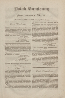 Polak Sumienny : pismo czasowe. 1830, N. 18 (24 grudnia)