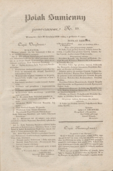 Polak Sumienny : pismo czasowe. 1830, N. 19 (26 grudnia)