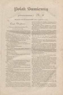 Polak Sumienny : pismo czasowe. 1830, N. 20 (27 grudnia)