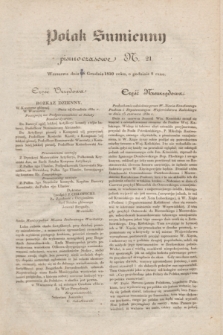 Polak Sumienny : pismo czasowe. 1830, N. 21 (28 grudnia)