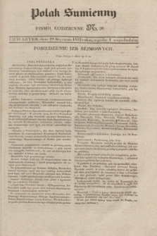 Polak Sumienny : pismo codzienne. 1831, N. 20 (20 stycznia)