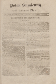 Polak Sumienny : pismo codzienne. 1831, N. 21 (21 stycznia)