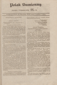 Polak Sumienny : pismo codzienne. 1831, N. 22 (22 stycznia)